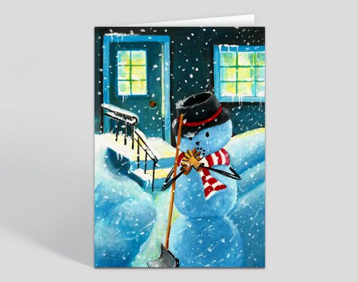 Shoveling Snow - Snowmann© Cards - Image 4