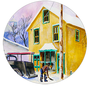 shoveling snow