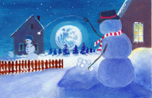 Saying Hello - Snowmann© Cards