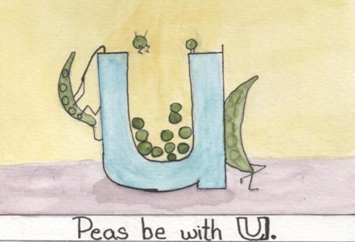 Peas be with You Card